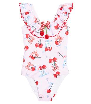 商品MONNALISA | Baby bow-detail printed swimsuit,商家MyTheresa,价格¥553图片