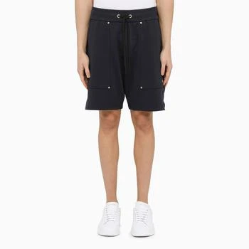 Moose Knuckles | NAVY COTTON JERSEY BERMUDA SHORTS,商家Boutiques Premium,价格¥1550