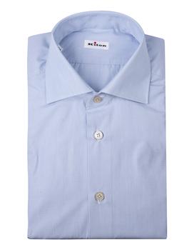 推荐Kiton Man Shirt In Light Blue Cotton Poplin商品