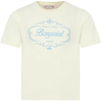 Bonpoint | Ivory T-shirt For Girl With Logo 9.3折, 独家减免邮费