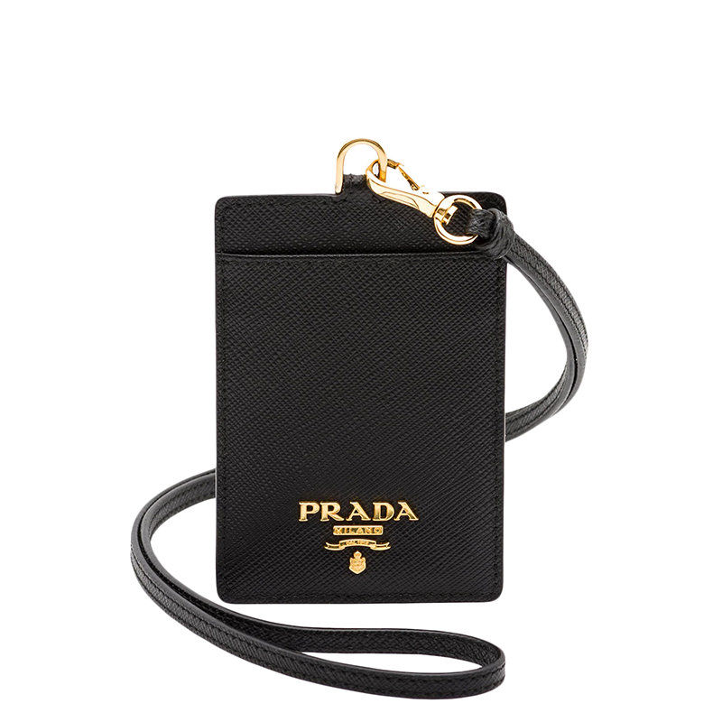 Prada | 【预售3-7天】PRADA/普拉达 22春夏新款 女士黑色皮革金标片式腕带卡夹1MC007_QWA_F0002商品图片,8折, 包邮包税