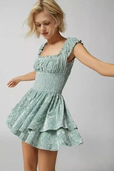 Urban Outfitters UO Rosie Velvet Romper