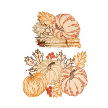 商品Manor Luxe | Pumpkin Party Embroidered Cutwork Placemats - Set of 4,商家Macy's,价格¥450图片