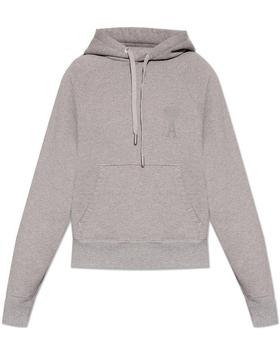 AMI | AMI Logo-Embroidered Drawstring Hoodie商品图片,9.6折