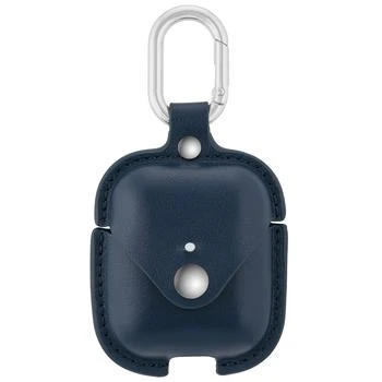 WITHit | Blue Leather Apple AirPods Case with Silver-Tone Snap Closure and Carabiner Clip,商家Macy's,价格¥263