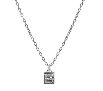 Gucci | Gucci Aged Sterling Silver G Cube Necklace商品图片,8折