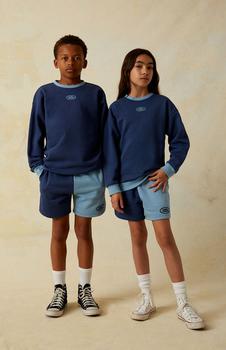 推荐Kids Contrast Logo Crew Neck Sweatshirt商品