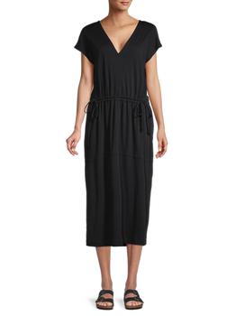 vince连衣裙, Vince | Popover Drawstring-Waist T-Shirt Dress商品图片 4.4折