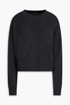 N.PEAL | Cropped mélange cashmere sweater商品图片,6折