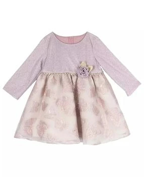 Rare Editions | Baby Girl Lurex And Organza Social Dress,商家Macy's,价格¥213