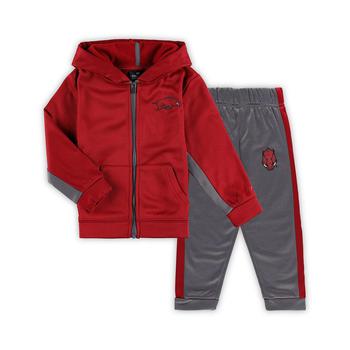 商品Colosseum | Toddler Boys Cardinal, Gray Arkansas Razorbacks Shark Full-Zip Hoodie Jacket and Pants Set,商家Macy's,价格¥346图片
