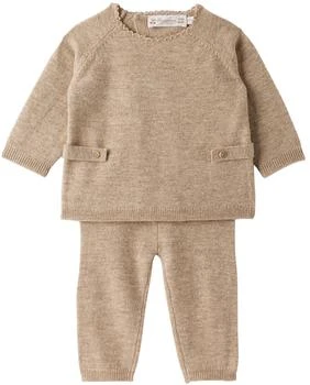 Bonpoint | Baby Taupe Bamba Sweater & Leggings Set 5.3折, 独家减免邮费