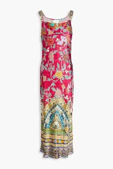 Camilla | Embellished printed silk midi slip dress 4.7折