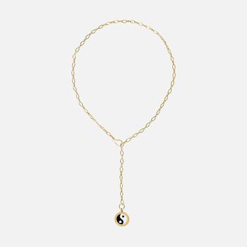 推荐Wilhelmina Garcia Women's Yin/Yang Necklace - Gold/Black/White商品