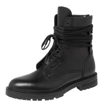 推荐Amiri Black Leather Combat Boots Size 42商品