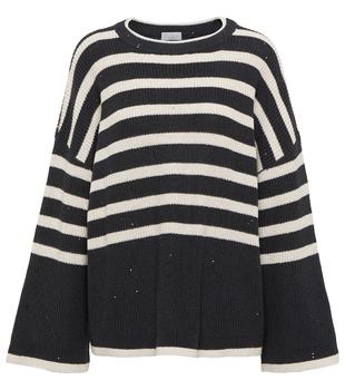 推荐Striped cotton-blend sweater商品