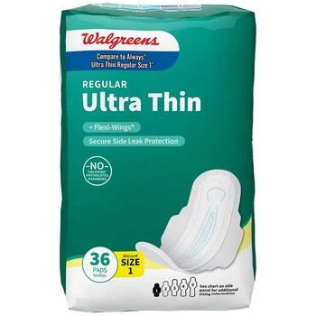 Walgreens | Ultra Thin Maxi Pads With Flexi-Wings Unscented, Size 1 (ct 36),商家Walgreens,价格¥41