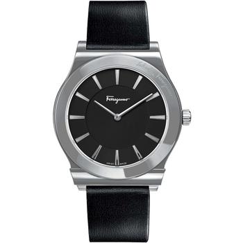 男士休闲菲拉格慕手表, Salvatore Ferragamo | Ferragamo Men's Swiss 1898 Slim Black Leather Strap Watch 41mm商品图片 