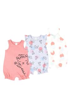 product Assorted Graphic Knit Romper - Pack of 3 image