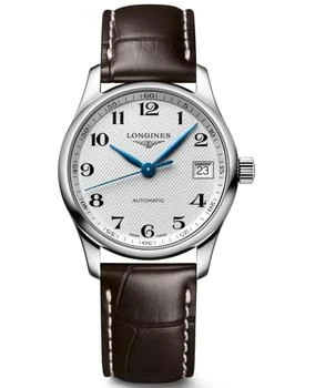 Longines | Longines Master Automatic Silver Dial Leather Strap Women's Watch L2.357.4.78.3 7.4折