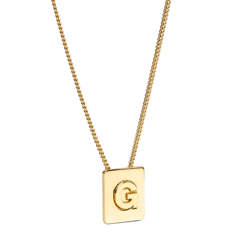 gancini经典款, Celine | 【预售3-7天】CELINE/赛琳 经典款ALPHABET系列 男女同款金色饰面黄铜字母G坠饰项链46N0G6BRA.35OR商品图片 8折, 包邮包税