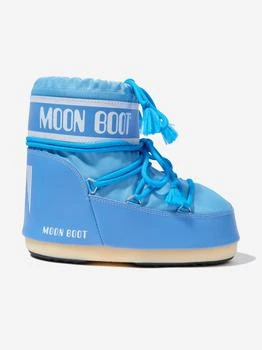 Moon Boot | Kids Icon Low Nylon Snow Boots in Blue,商家Childsplay Clothing,价格¥1185