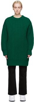 AMI | Green Hand Knitted Sweater商品图片,额外8.5折, 独家减免邮费, 额外八五折
