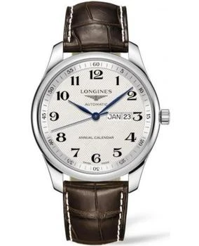 推荐Longines Master Collection Automatic 42mm Silver Dial Brown Leather Strap Men's Watch L2.920.4.78.3商品