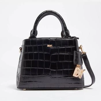 推荐DKNY Paige Croc-Effect Leather Crossbody Satchel Bag商品