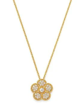 Roberto Coin | 18K Yellow Gold Daisy Diamond Pendant Necklace, 17.5" - Exclusive,商家Bloomingdale's,价格¥33046