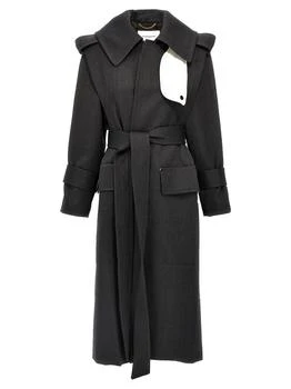 Victoria Beckham | Victoria Beckham 'Belted Wool Trench' Coat,商家Baltini,价格¥10719