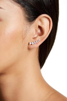 商品Adornia Crystal Arrow Ear Climber Earrings silver图片