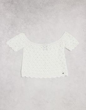 推荐Superdry Prarie Daze crochet top in white商品