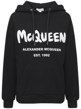 Alexander McQueen | Cotton Mcqueen Graffiti Hoodie商品图片,