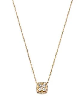 Bloomingdale's | Diamond Square Halo Cluster Pendant Necklace in 14K Yellow Gold, 0.50 ct. t.w.,商家Bloomingdale's,价格¥17958