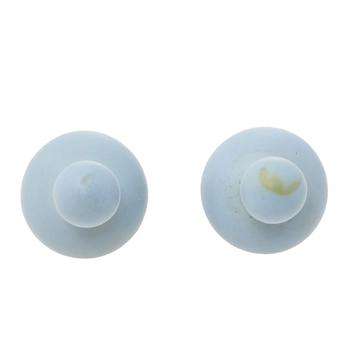 [二手商品] Dior | Dior Tribales Powder Blue Matte Gold Tone Stud Earrings商品图片,4.1折