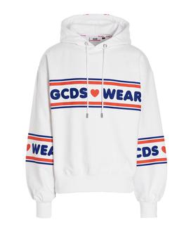 GCDS | Logo band print hoodie商品图片,