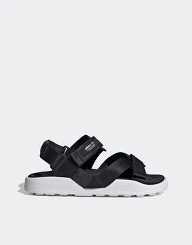 推荐adidas Originals Adilette ADV sandals in black and white商品