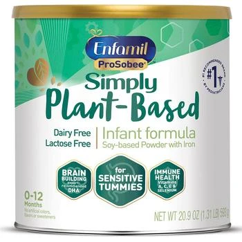 Enfamil | Enfamil ProSobee Soy 无乳糖大豆配方婴儿奶粉1段 624g,商家Walgreens,价格¥381