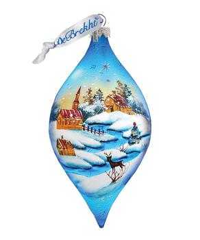 推荐Designocracy Winter Village Glass Ornament Holiday Splendor by Debrekht商品