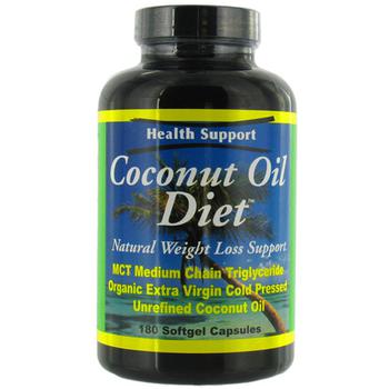 商品Health Support Coconut Oil Diet Softgels, Caffeine Free  - 180 Ea图片