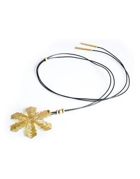 萨克斯, Stefano Patriarchi 帕特雅克 | Gold-tone Sterling Silver Stalactite w/ Long Leather Lace商品图片 7.2折
