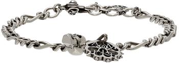 Alexander McQueen | Silver Studded Seal & Skull Bracelet商品图片,5.8折, 独家减免邮费