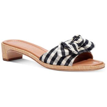 kate spade鞋, Kate Spade | Kate Spade New York Womens Lilah Leather Gingham Slide Sandals商品图片 3.1折