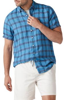 推荐Delaware Stream Linen Short Sleeve Button-Up Shirt商品