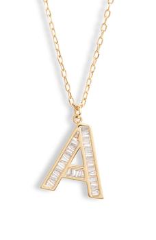 Nordstrom, Nordstrom | Cubic Zirconia Initial Pendant Necklace商品图片 2.7折起