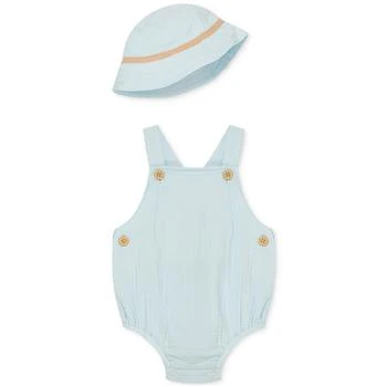 Little Me | Baby Boys Blue Sunsuit and Hat, 2 Piece Set 6.9折