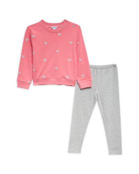 商品Splendid | Girls' Embroidered Heart Sweatshirt & Leggings Set - Little Kid,商家Bloomingdale's,价格¥444图片