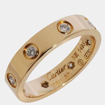 商品[二手商品] Cartier | Cartier Love Diamond Wedding Band in 18k Yellow Gold 0.19 CTW,商家The Luxury Closet,价格¥27783图片