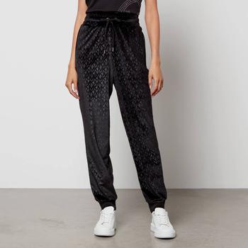 Michael Kors | MICHAEL Michael Kors Women's Logo Velour Slouchy Jogger - Black商品图片,4折